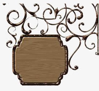 木纹纹理边框花纹免抠