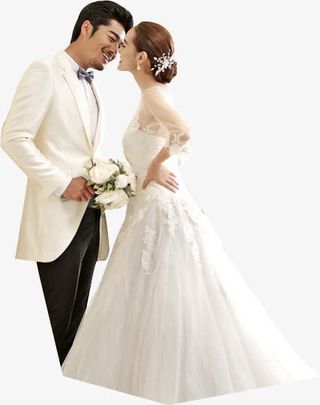 高清摄像甜蜜婚纱照免抠