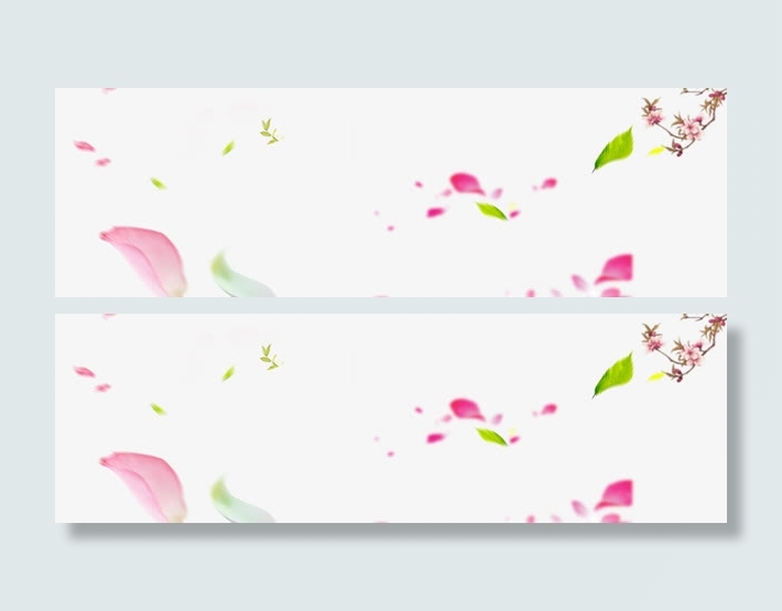 粉色花瓣树叶漂浮素材免抠