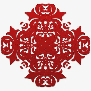 镂空红色花纹七夕情人节海报背景