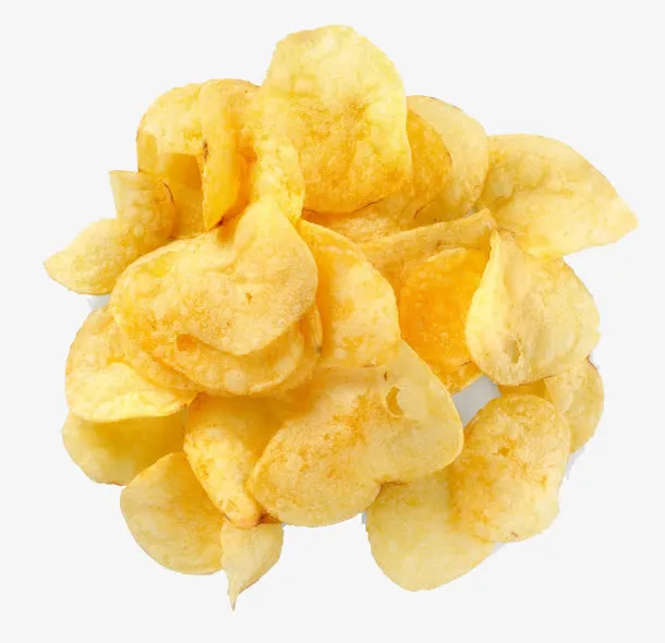 一堆油炸土豆片免抠