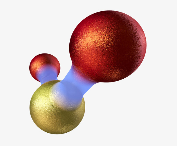 红金色硫（硫）二氧化硫 分子形免抠