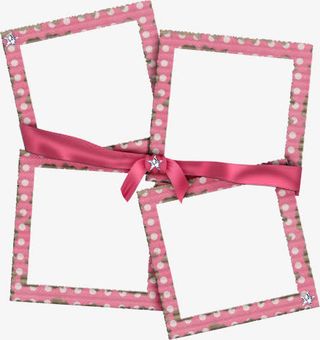 相框卡通相框素材  精美粉色边框免抠