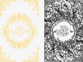 矢量时尚欧式花纹边框纹理免抠