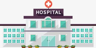 卡通医疗医院大楼免抠