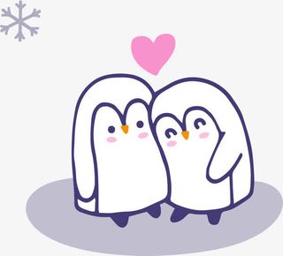 可爱的手绘企鹅免抠