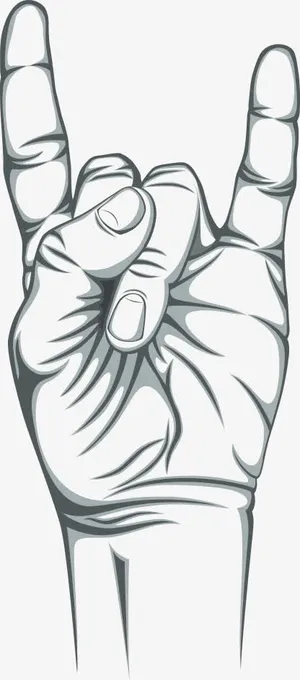 矢量黑色节日手势免抠