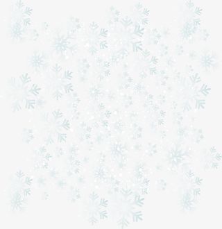 冬季美丽蓝色雪花免抠