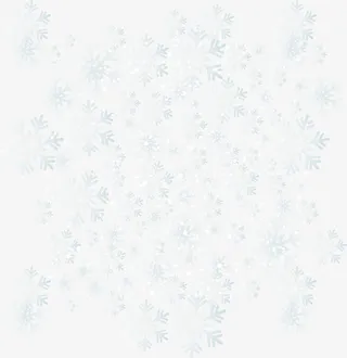 冬季美丽蓝色雪花免抠