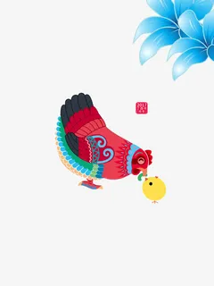 鸡年元素免抠