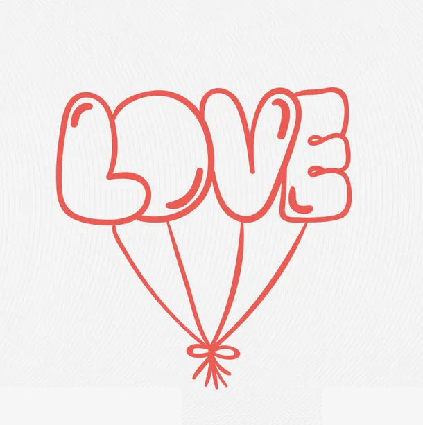 LOVE，爱，气球，爱情免抠