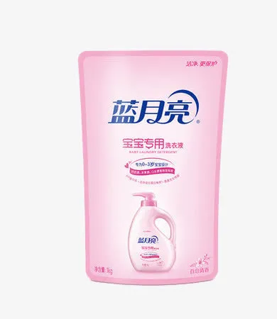 蓝月亮宝宝专用百合香洗衣液免抠