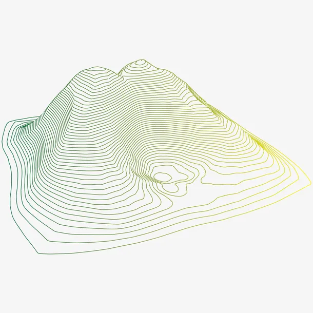 卡通地形图简约地理网页设计免抠