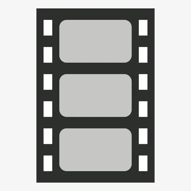 灰色扁平化电影胶片元素免抠