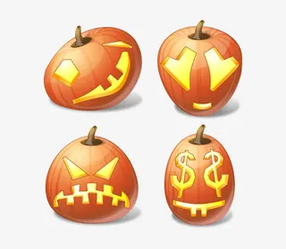 南瓜表情图标免抠