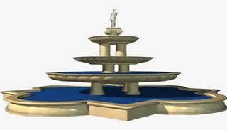 广场景观喷泉设计图免抠