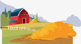 热闹的乡村农田免抠