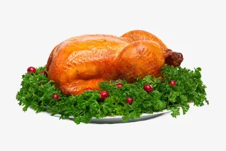 金黄色的烤火鸡免抠