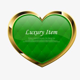 绿色软包质感金色边框免抠