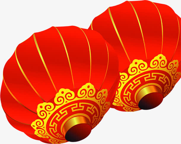 手绘红色开业灯笼免抠