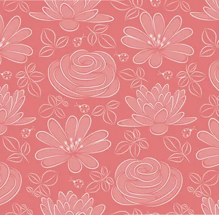 盛开的莲花底纹免抠