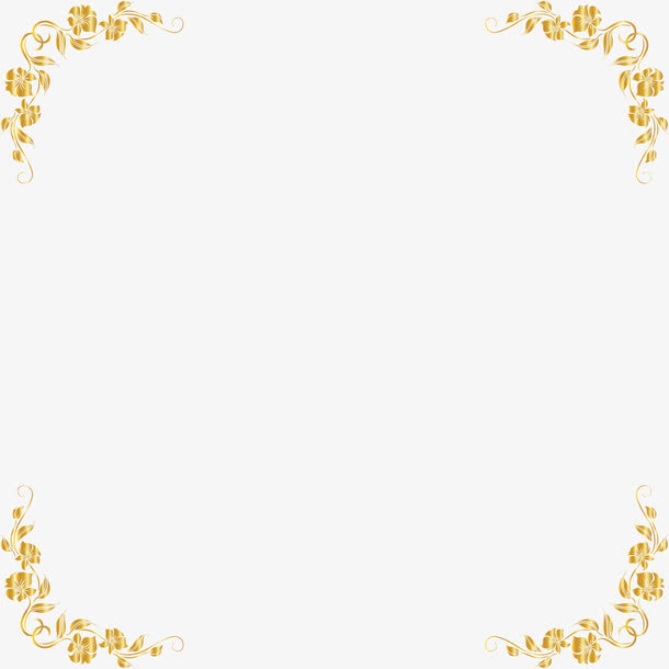 金色树藤框架免抠