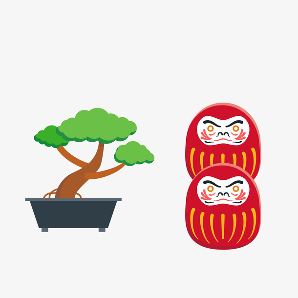 红色现代海报装饰免抠