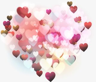 矢量粉色爱心免抠