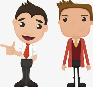 矢量商务卡通人4免抠