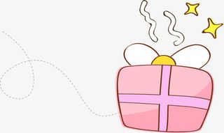 粉色礼盒免抠