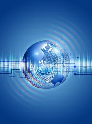 蓝色梦幻地球背景高清免抠