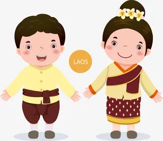 穿着异域服装的儿童免抠