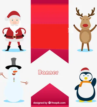 4款可爱圣诞角色免抠