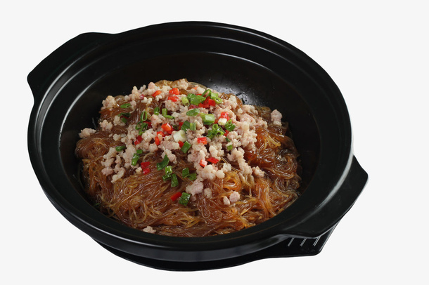 豆角肉末砂锅粉丝免扣系列免抠