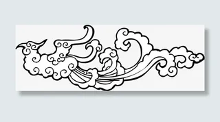 凤舞 中国风线稿免抠