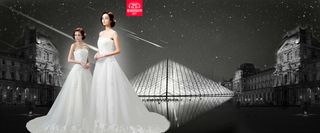 结婚季欧洲贵族婚纱大促简约banner高清