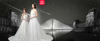 结婚季欧洲贵族婚纱大促简约banner高清
