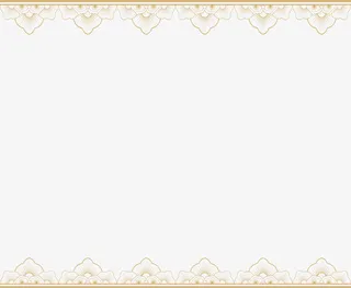 金色花纹边框免抠