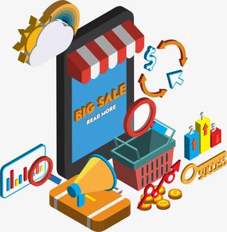 矢量手绘促销图案免抠