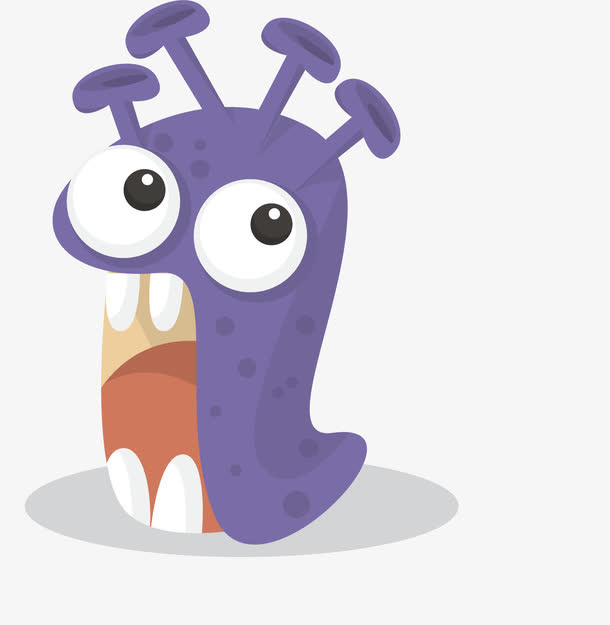 卡通简约怪物游戏怪物广告设计免抠