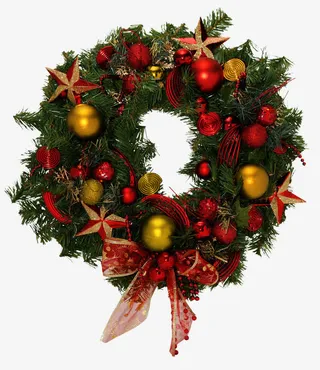 圣诞花环草环免抠