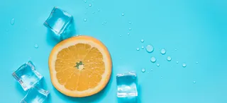 夏季清新冰爽蓝色简约饮品背景高清