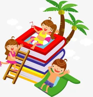 创意书本游泳池免抠