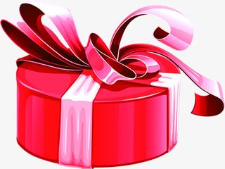 粉红色手绘圆形礼盒免抠