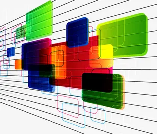 波纹正方形免抠
