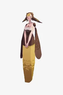 游戏人设披巾乖乖女术士免抠