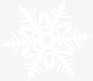白色简约雪花片免抠