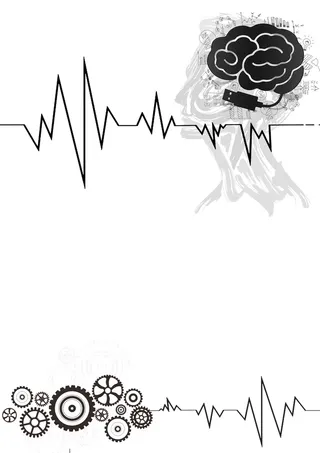 人工智能知识竞赛齿轮人脑感应工业背景素材高清