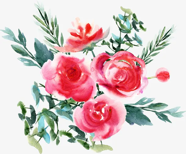 水彩鲜花免抠