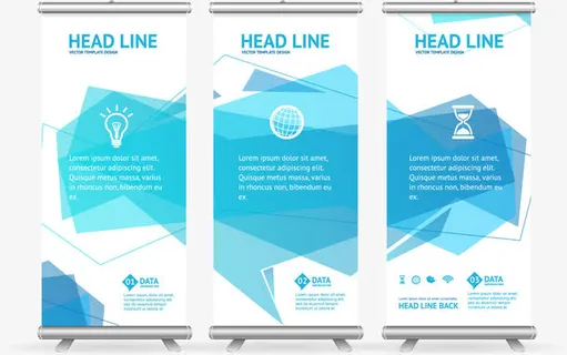 折页易拉宝矢量素材免抠